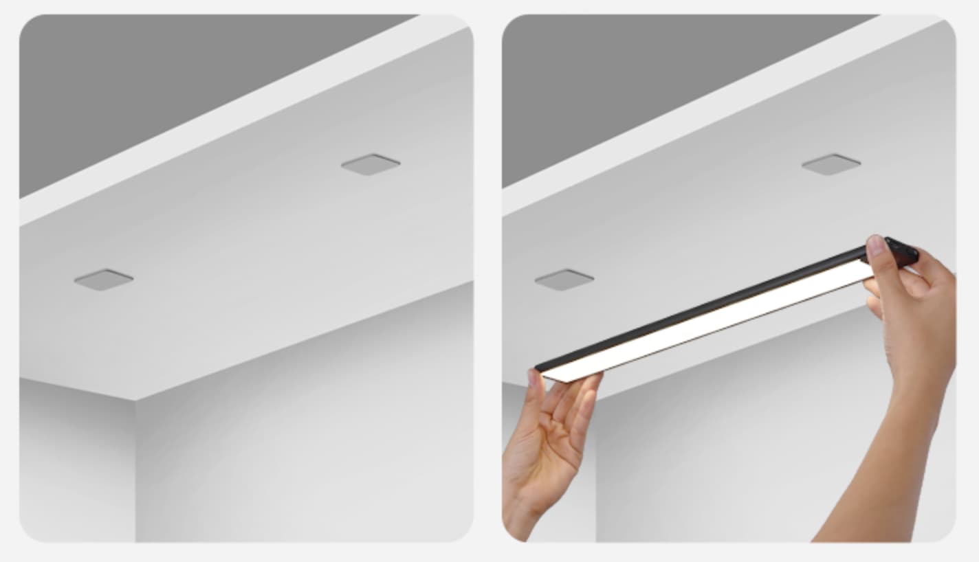 montage Réglette lumineuse