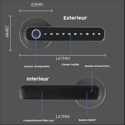 Serrure intelligente biométrique