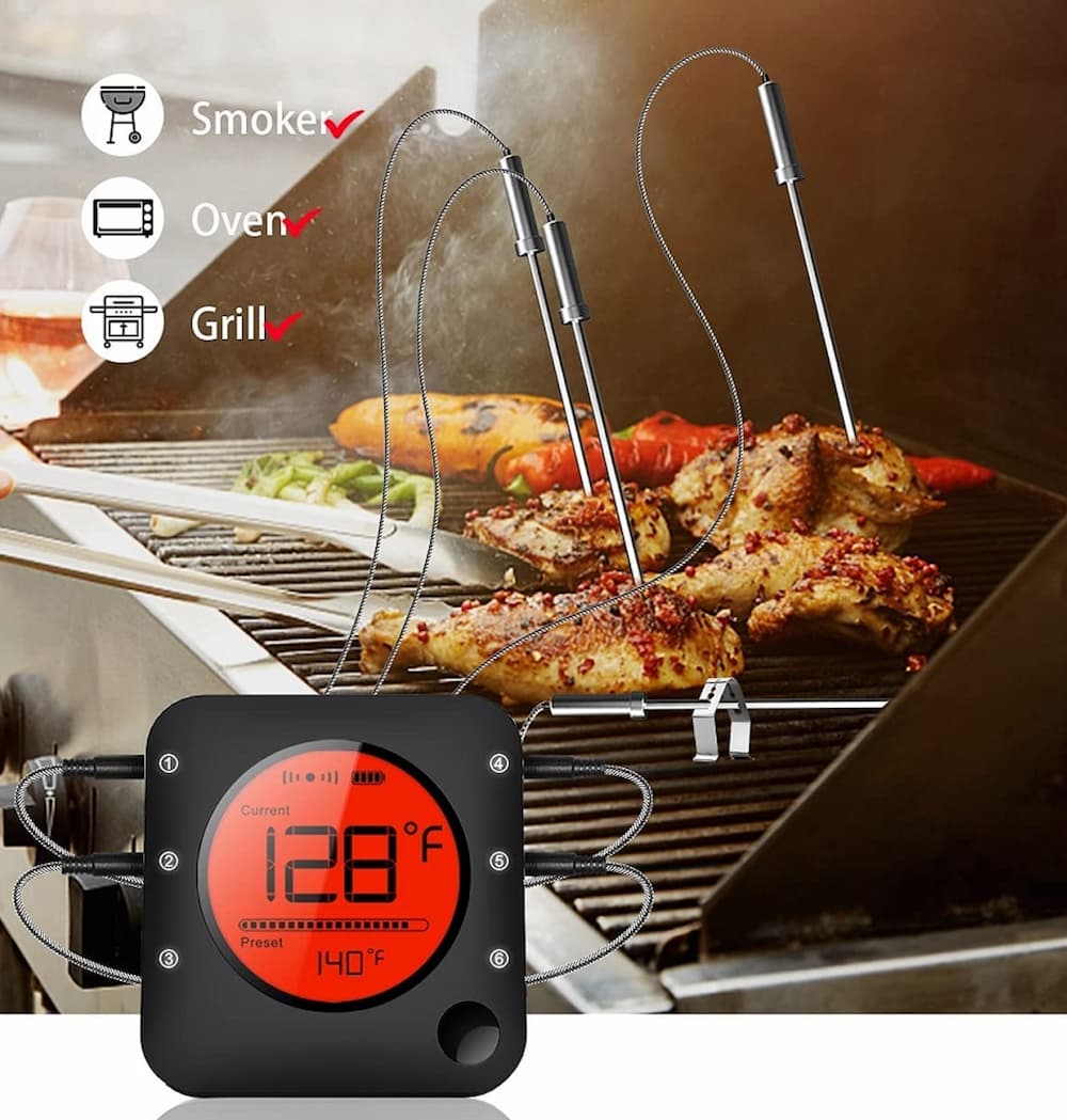 Thermomètre de Cuisson Bluetooth - Intelligent, Multisonde Et Écran LCD